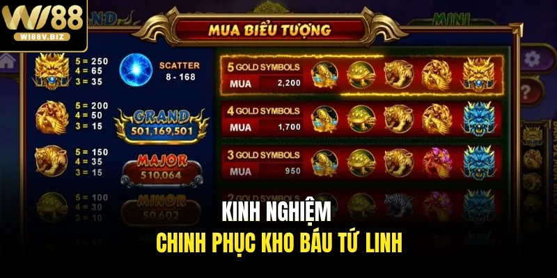Kinh nghiệm chinh phục kho báu tứ linh 