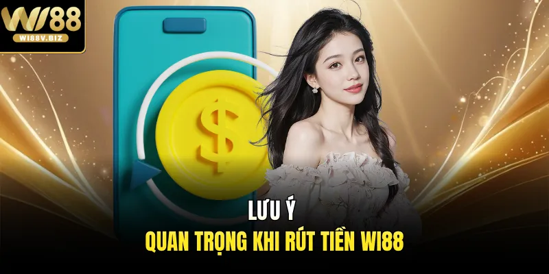 Lưu ý quan trọng khi rút tiền Wi88 