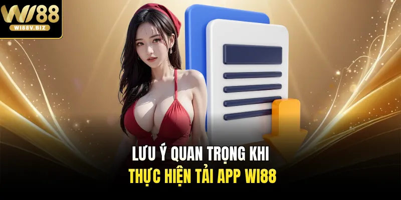 Lưu ý quan trọng khi thực hiện tải app Wi88 