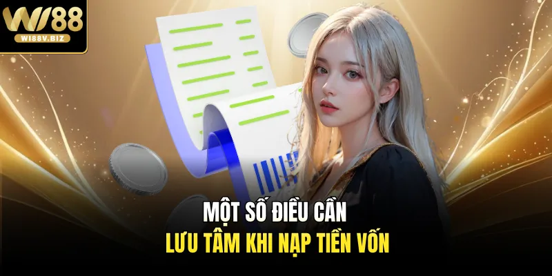 Một số điều cần lưu tâm khi nạp tiền vốn
