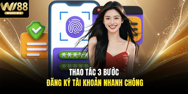 Thao tác 3 bước đăng ký tài khoản nhanh chóng